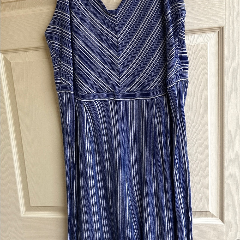 Blue Striped Women's Jumpsuit